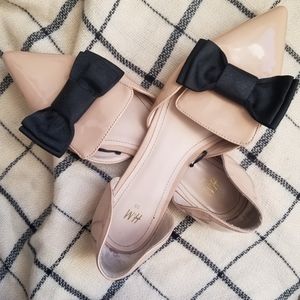 H&M nude flats with black bow